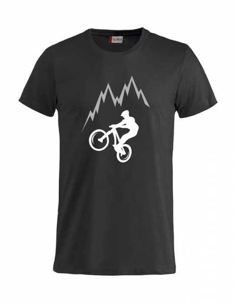 T-Shirt Biker schwarz-weiß-grau günstig kaufen